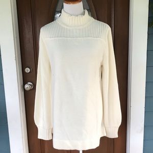 A.N.A. Ivory Mock Turtleneck Sweater Top